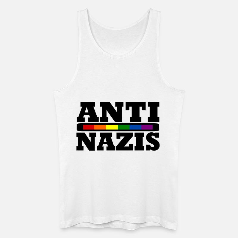 ANTI NAZIS - Männer Bio Tank Top - Weiß