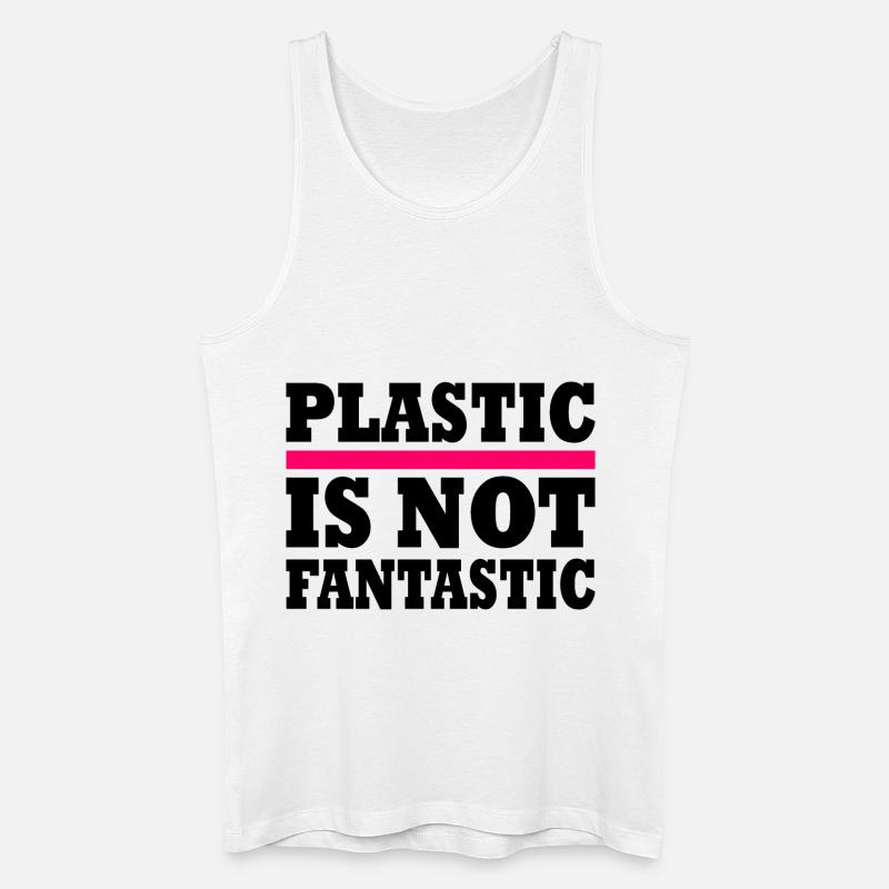 Plastic is not fantastic - Männer Bio Tank Top - Weiß