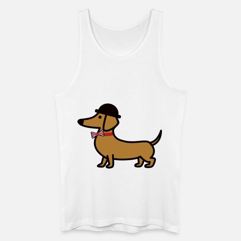 Londondackel - Männer Bio Tank Top - Weiß