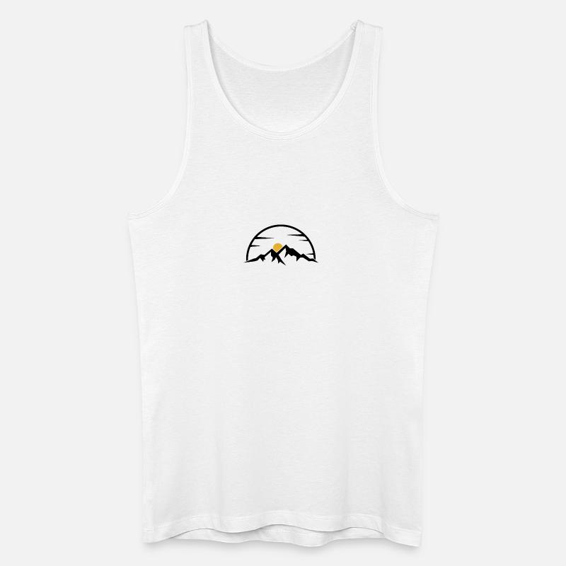 Minimaler Goldener Bogen-Sonne - Männer Bio Tank Top - Weiß