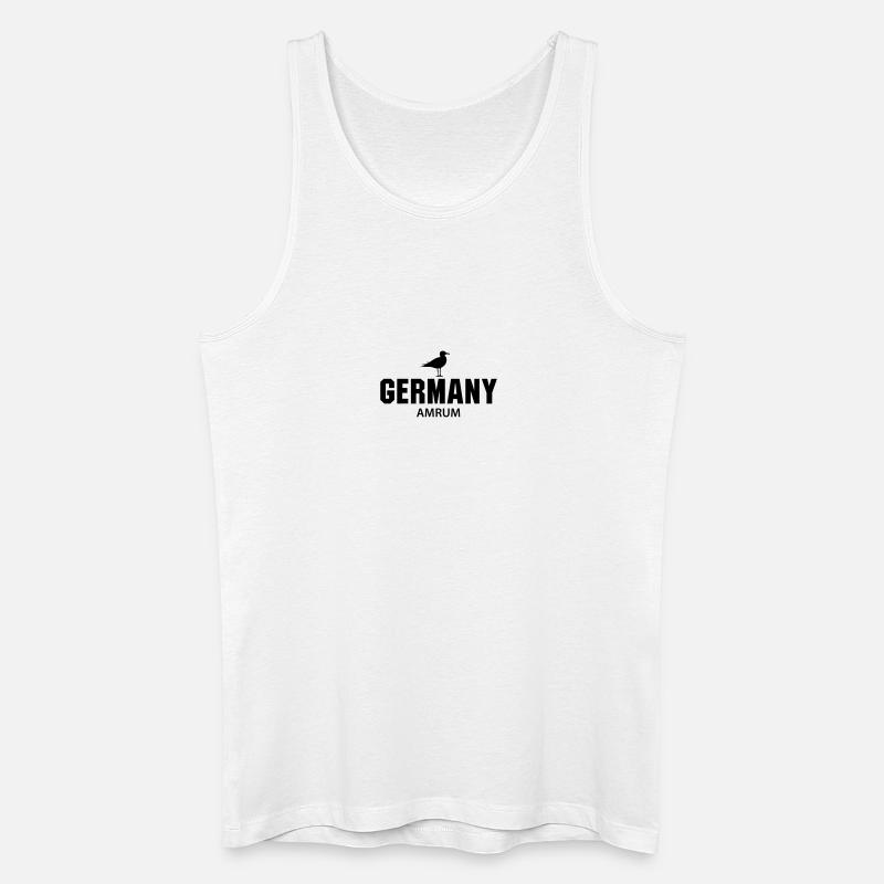 Amrum GERMANY - Männer Bio Tank Top - Weiß
