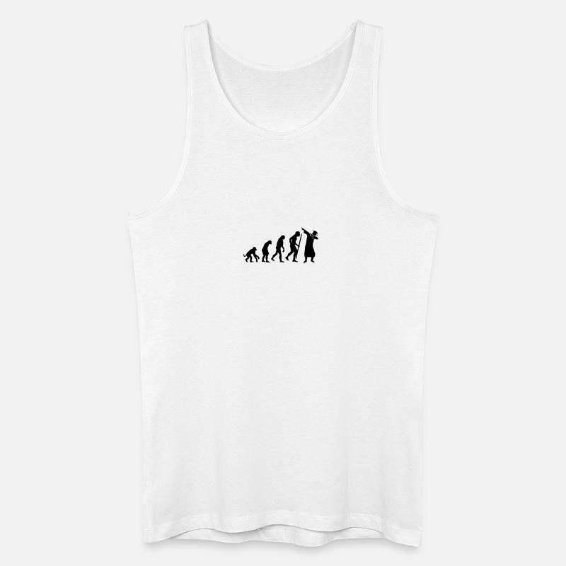 Evolution dab dabbing graduation college student - Männer Bio Tank Top - Weiß