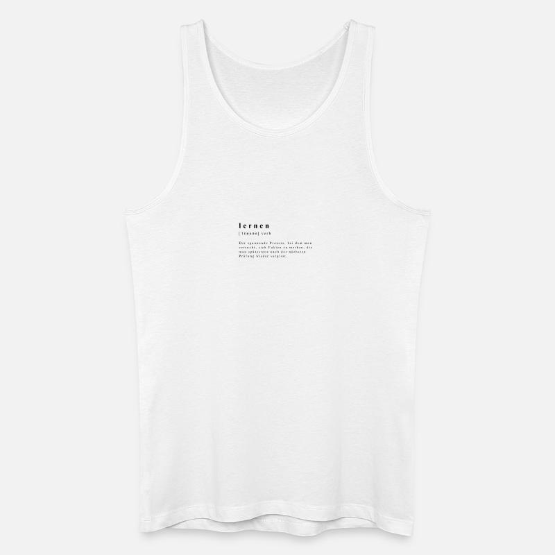Lernen - Verb - Definition - Lautschrift - Männer Bio Tank Top - Weiß