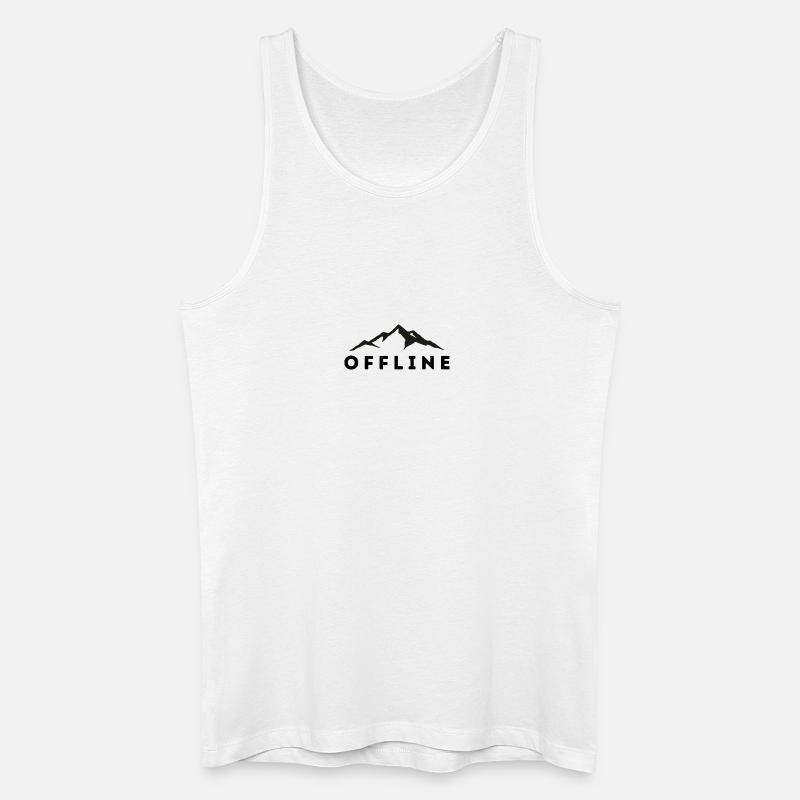 OFFLINE BERGE - Männer Bio Tank Top - Weiß
