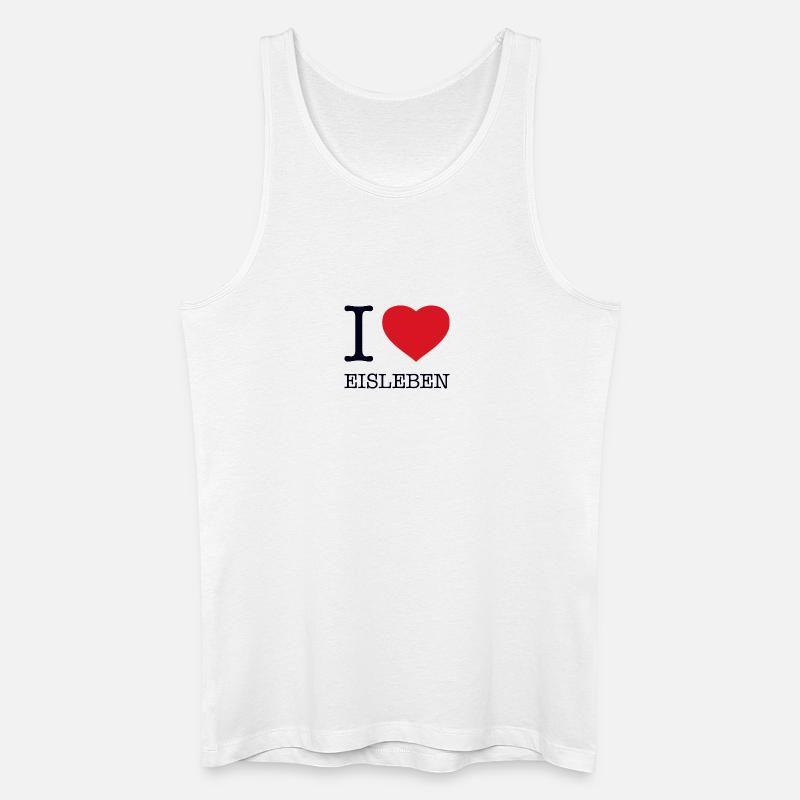 I LOVE EISLEBEN - Männer Bio Tank Top - Weiß