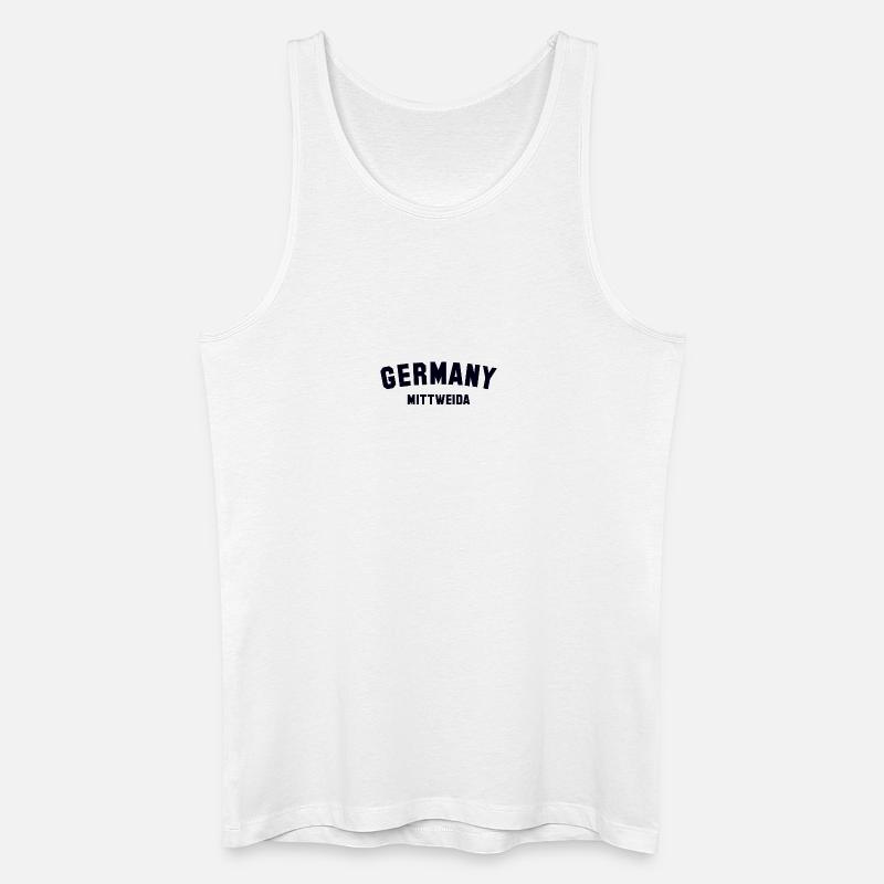 MITTWEIDA Germany - Männer Bio Tank Top - Weiß