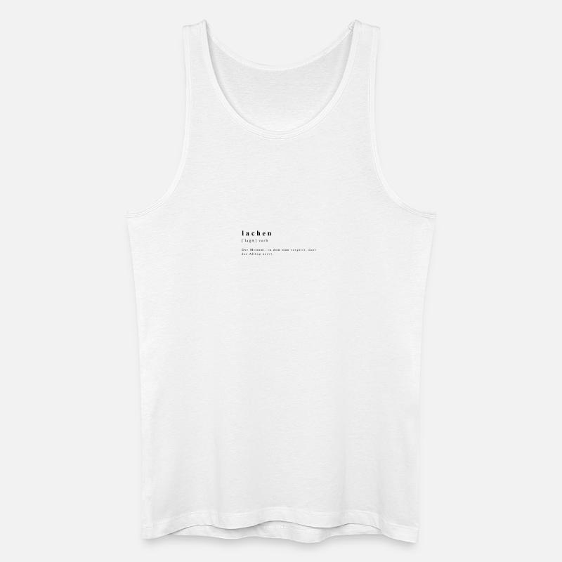 Lachen - Verb - Definition - Lautschrift - Männer Bio Tank Top - Weiß