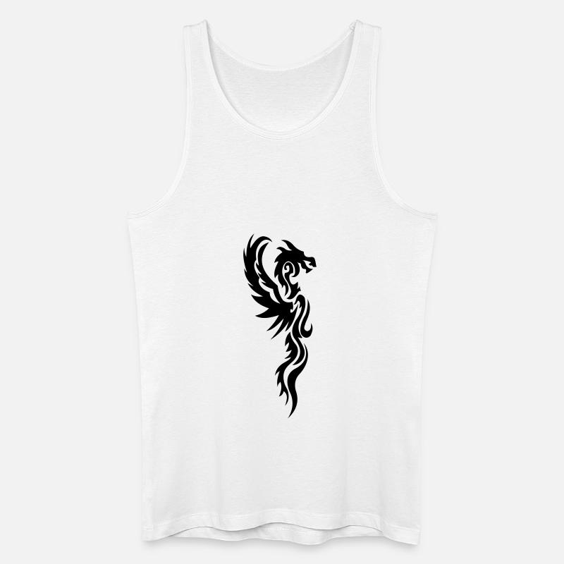 tribal dragon tattoo - Männer Bio Tank Top - Weiß