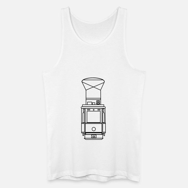 Tram - Männer Bio Tank Top - Weiß