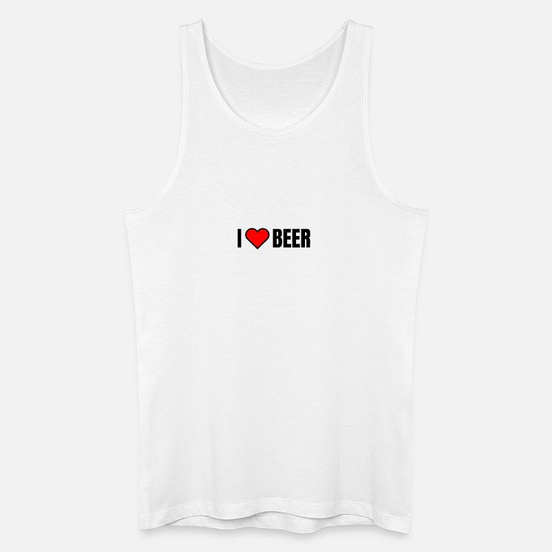 Ich liebe Bier - Männer Bio Tank Top - Weiß