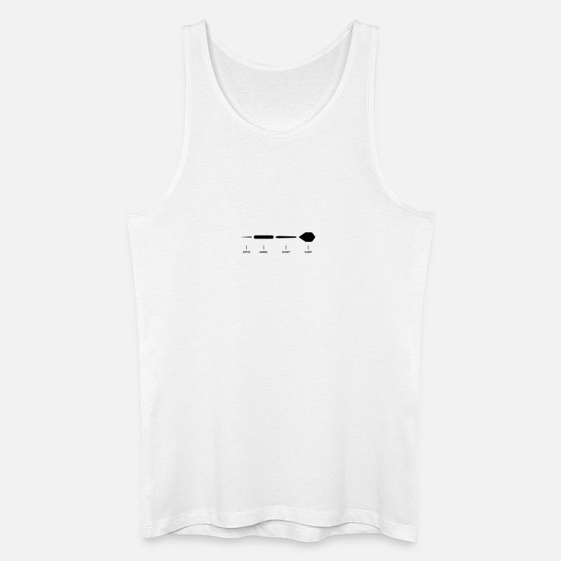 Dartpfeil Erklärung Anatomie Dart-Design - Männer Bio Tank Top - Weiß