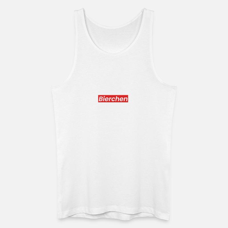 Bierchen Logo - Männer Bio Tank Top - Weiß