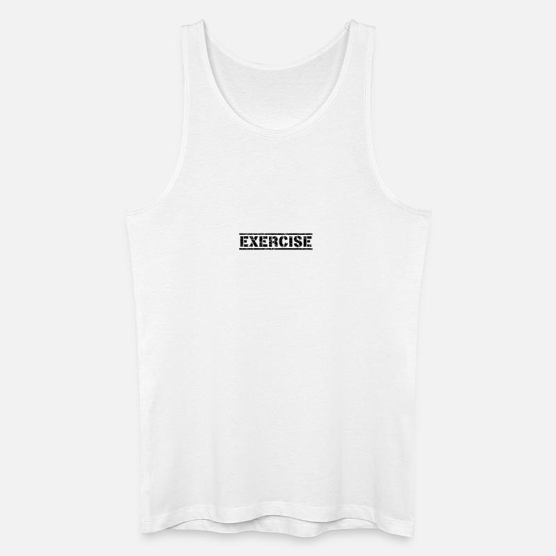 Exercise - Männer Bio Tank Top - Weiß