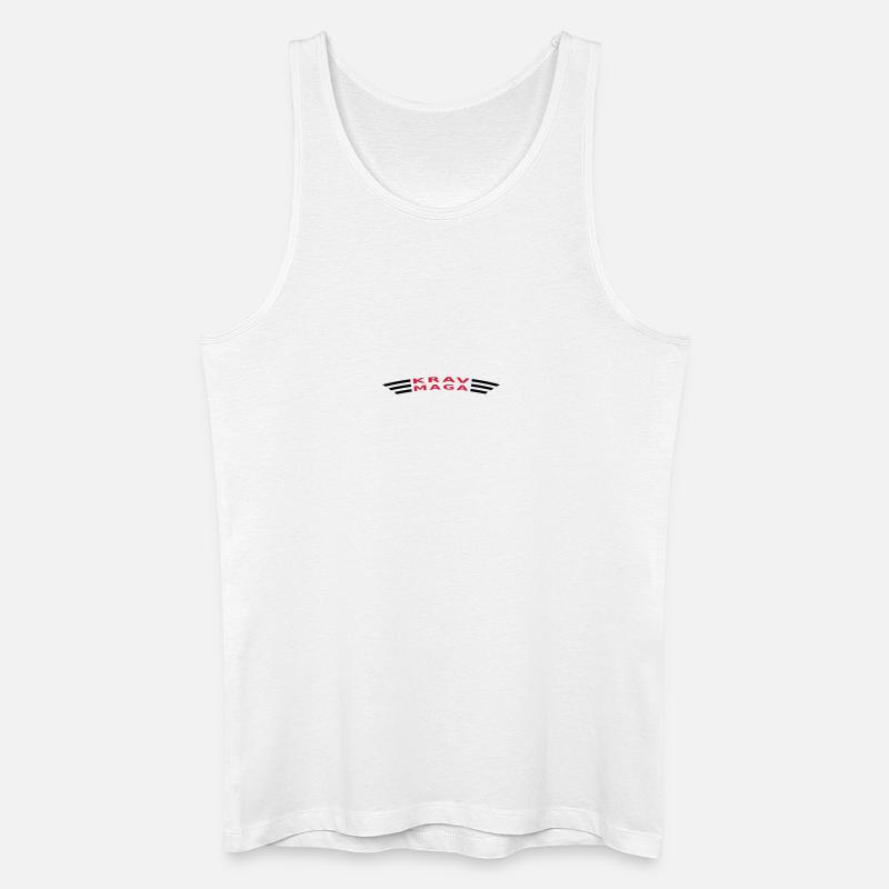KRAVMAGA curved - Männer Bio Tank Top - Weiß