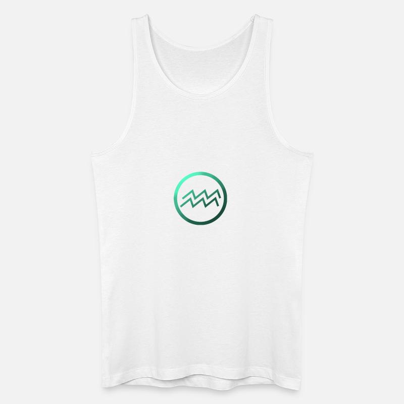 Wassermann-Logo - Männer Bio Tank Top - Weiß