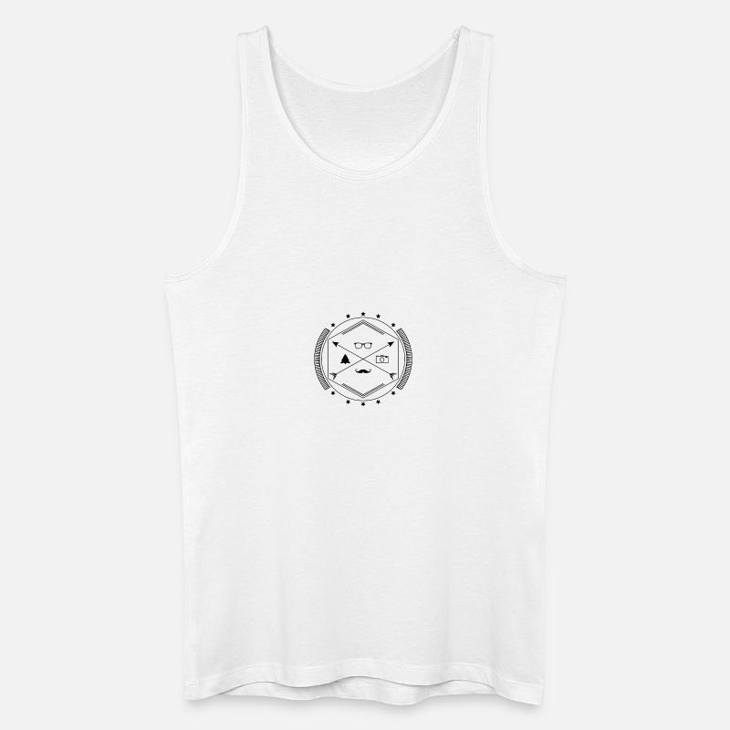 Hipster-like - Männer Bio Tank Top - Weiß