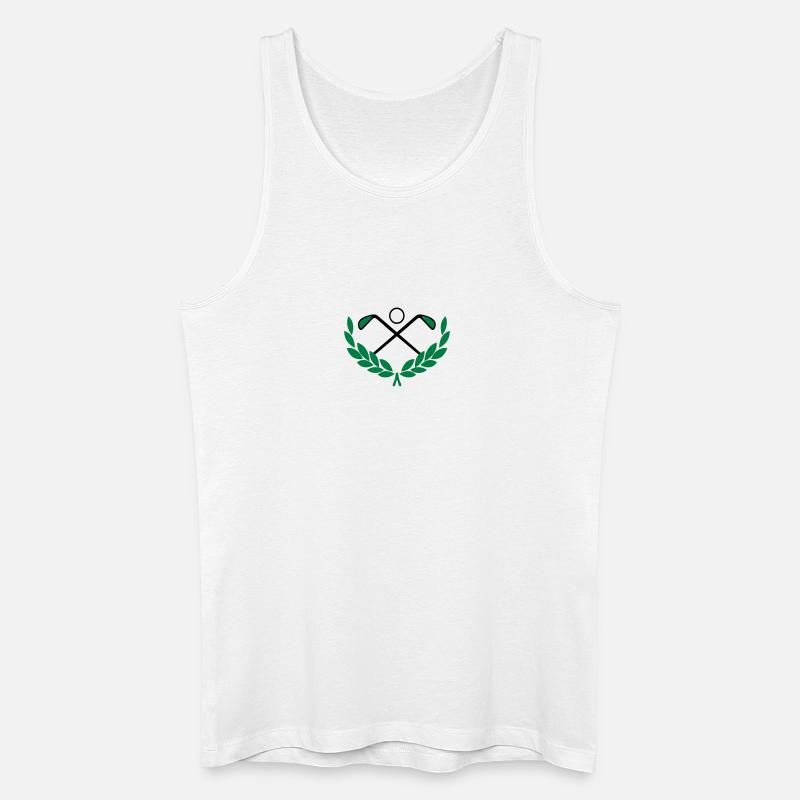 Golf Logo - Männer Bio Tank Top - Weiß