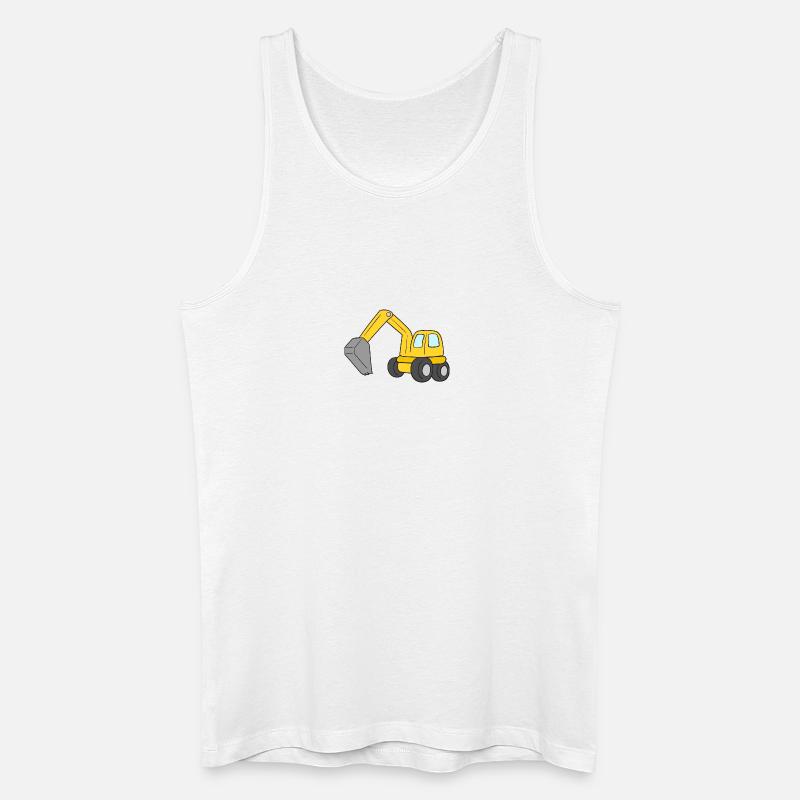 Bagger - Männer Bio Tank Top - Weiß