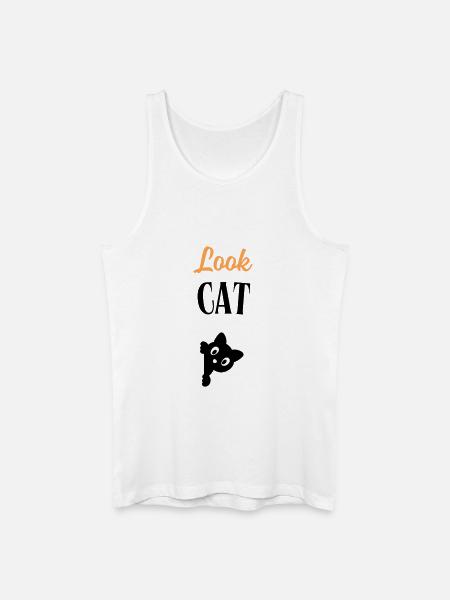 Look Cat - Débardeur bio Homme - blanc