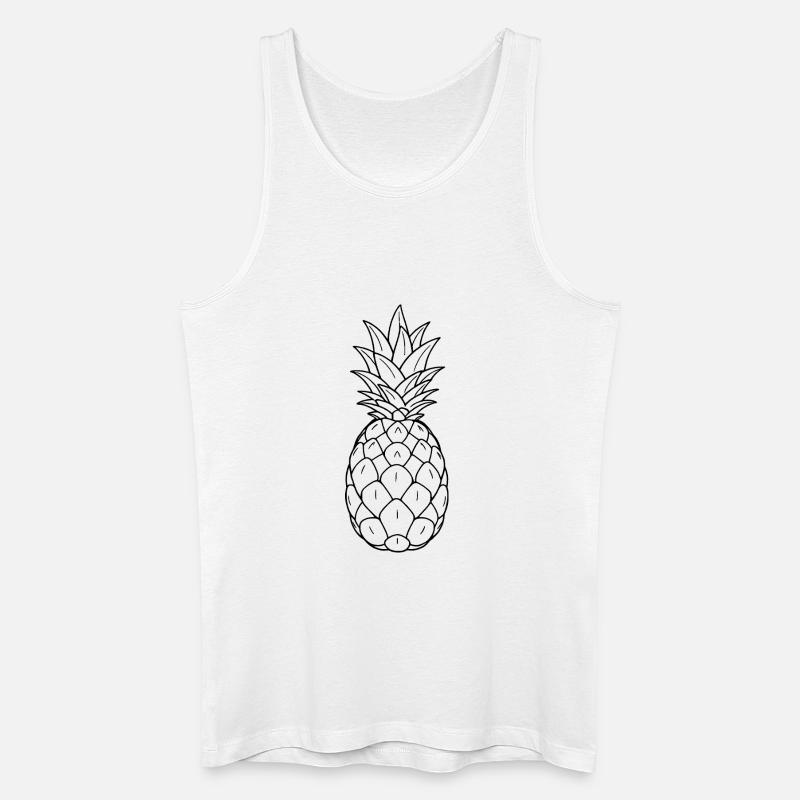 Minimalistic Pineapple - Männer Bio Tank Top - Weiß