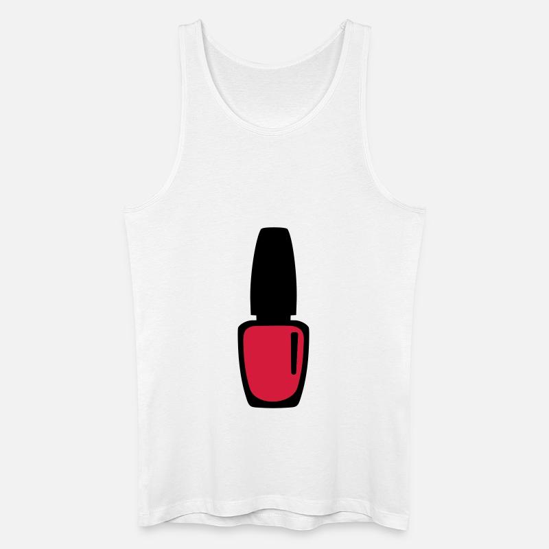 Nagellack - Männer Bio Tank Top - Weiß