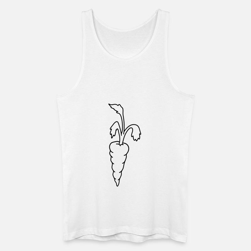 Karotte Möhre - Männer Bio Tank Top - Weiß