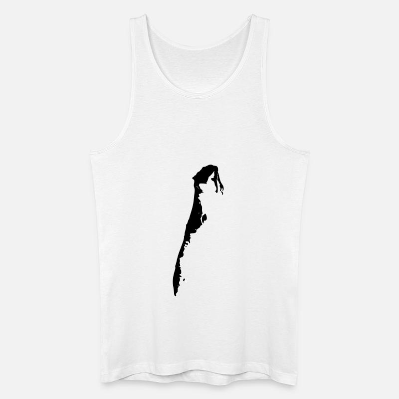 Hiddensee-Karte - Männer Bio Tank Top - Weiß