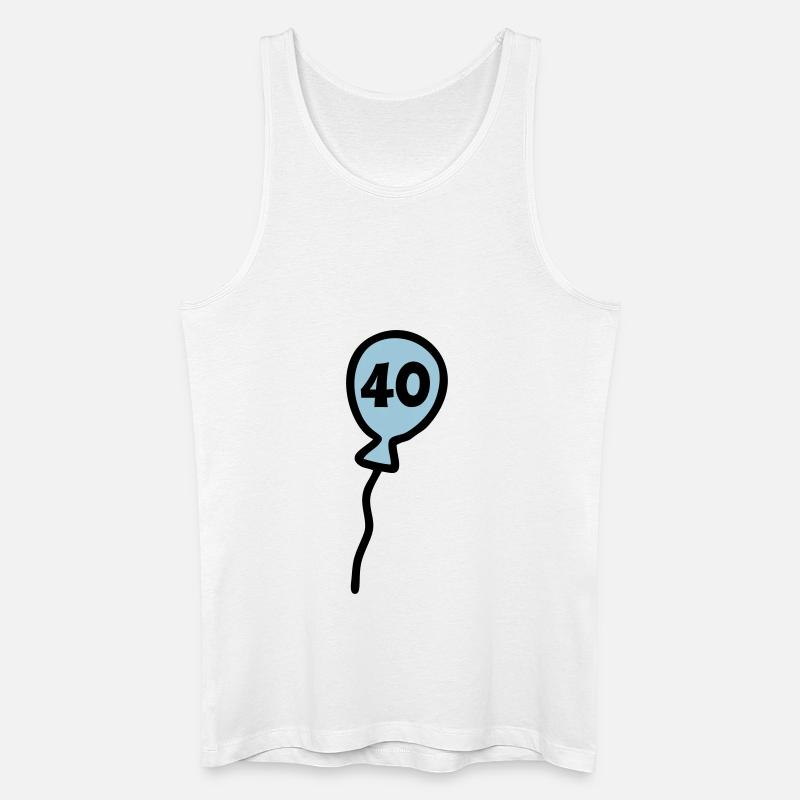 40 Luftballon - V2 - Männer Bio Tank Top - Weiß