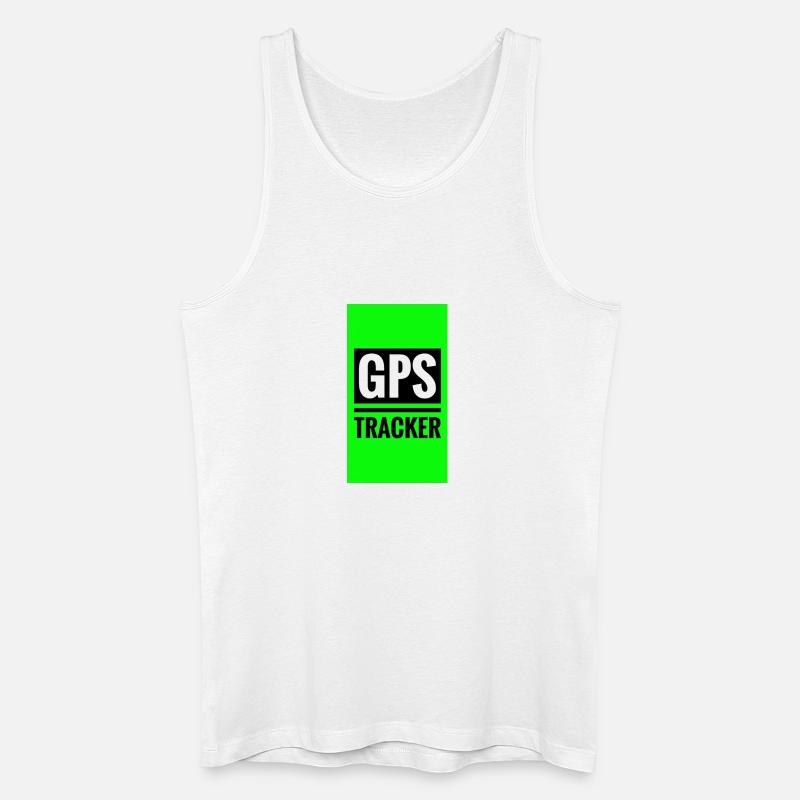 GPS-Tracking-ähnliches Design - Männer Bio Tank Top - Weiß