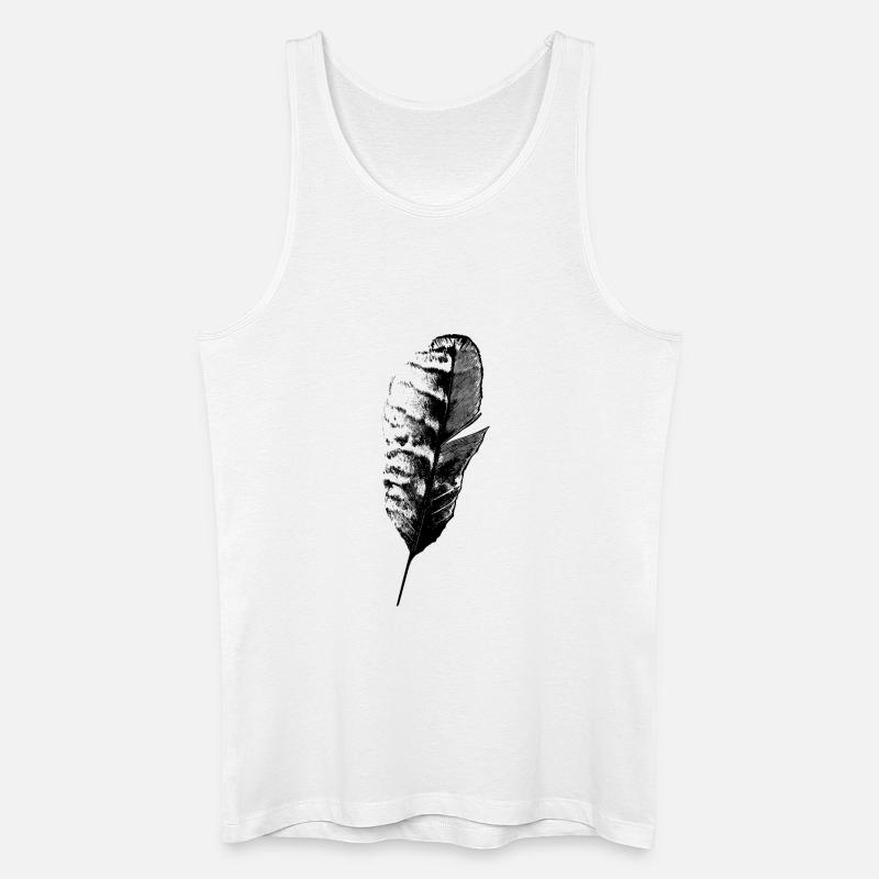Feder Schreibfeder - Männer Bio Tank Top - Weiß