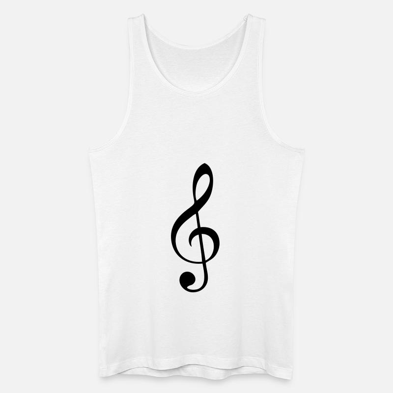 cle Boden Noten - Männer Bio Tank Top - Weiß