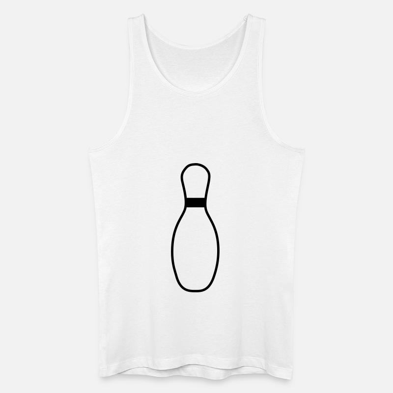 bowlingpin - Männer Bio Tank Top - Weiß