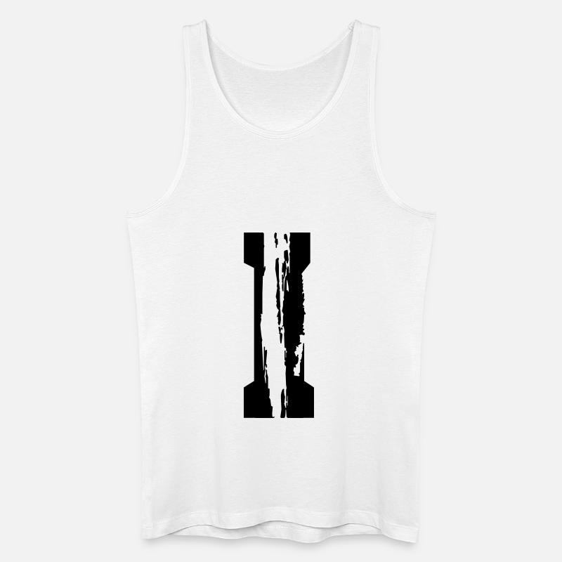I - Buchstabe - Männer Bio Tank Top - Weiß
