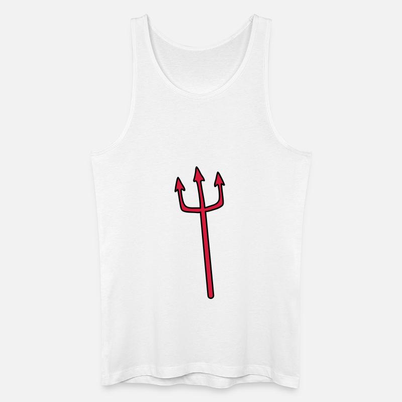 Diable Trident arme autopiqueur - Débardeur bio Homme - blanc