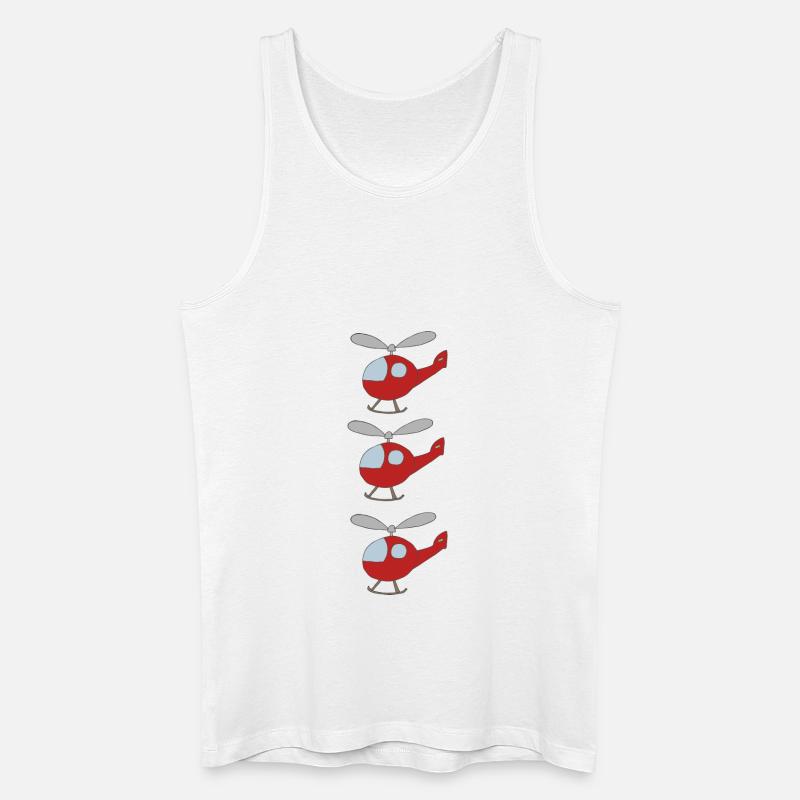 hubschrauber 3fach - Männer Bio Tank Top - Weiß