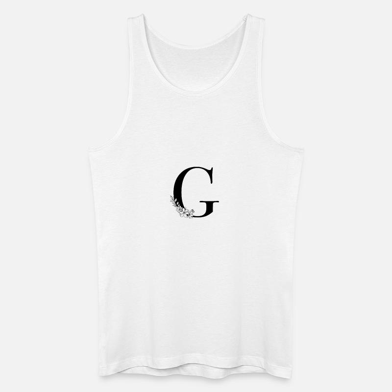 Buchstabe G - Männer Bio Tank Top - Weiß