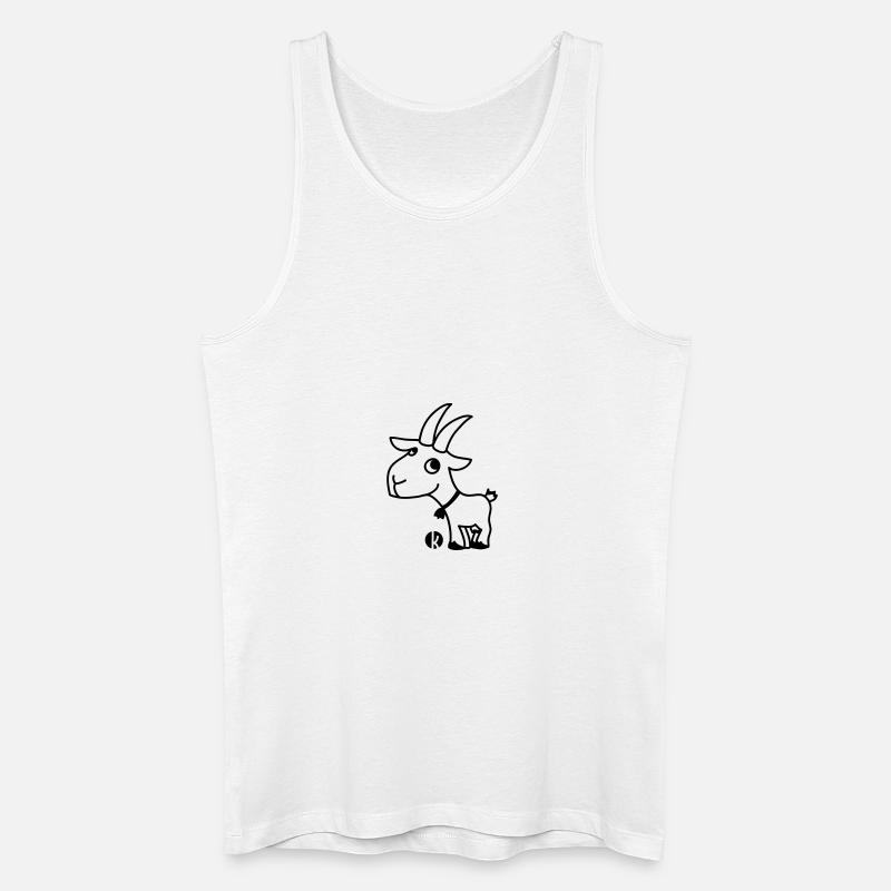 Ziege - Goat - Männer Bio Tank Top - Weiß