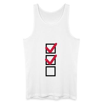 Haken - Männer Bio Tank Top - Weiß - Vorne