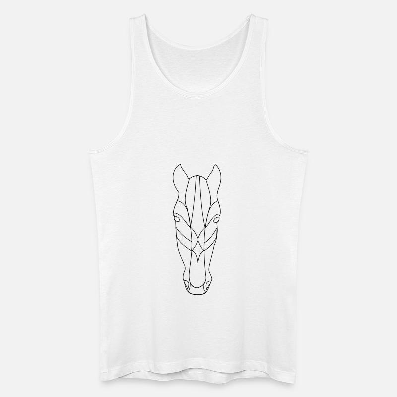 Pferd Geometrie - Männer Bio Tank Top - Weiß