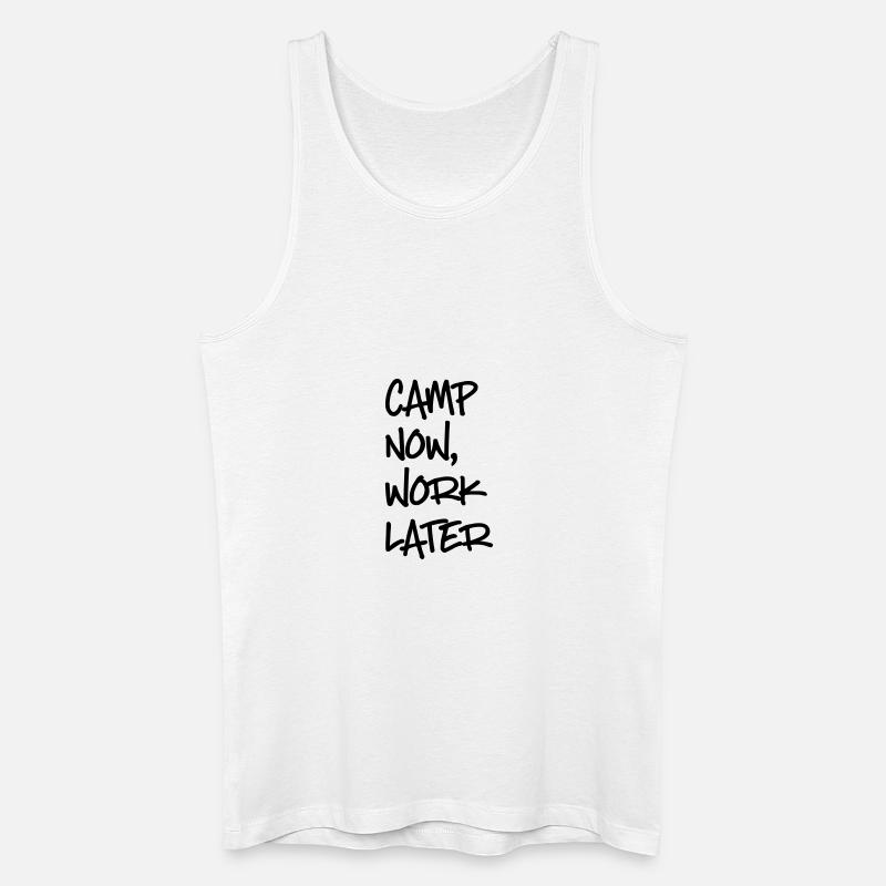 Camping - Männer Bio Tank Top - Weiß