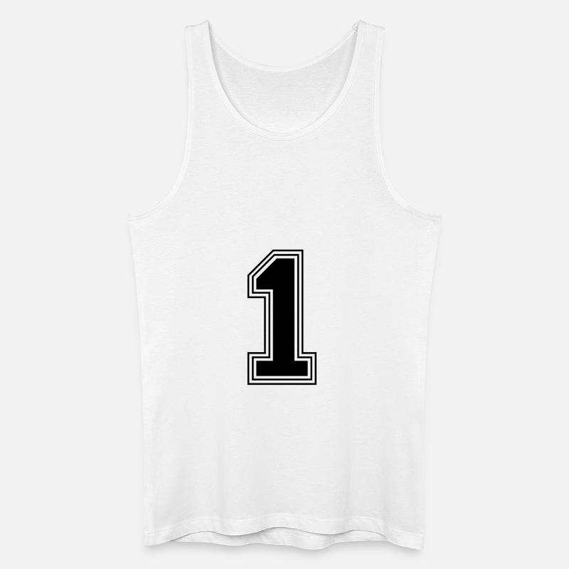 1_Nummer_1_(s31) - Männer Bio Tank Top - Weiß