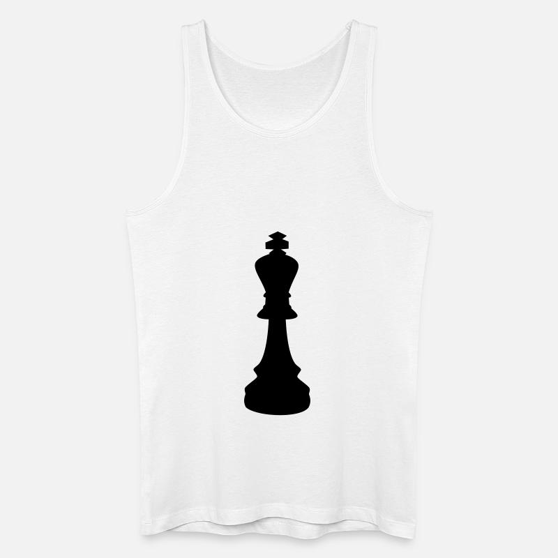 Schach König - Männer Bio Tank Top - Weiß
