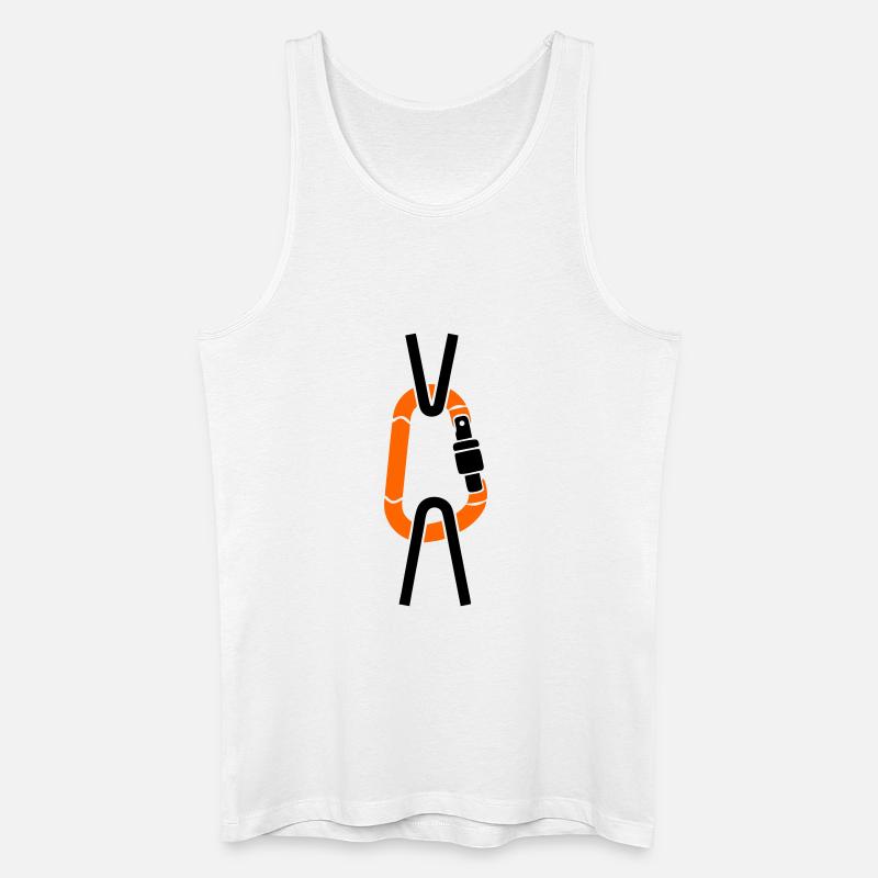 Karabiner Kletterseil Baumpfleger Alpinist - Männer Bio Tank Top - Weiß