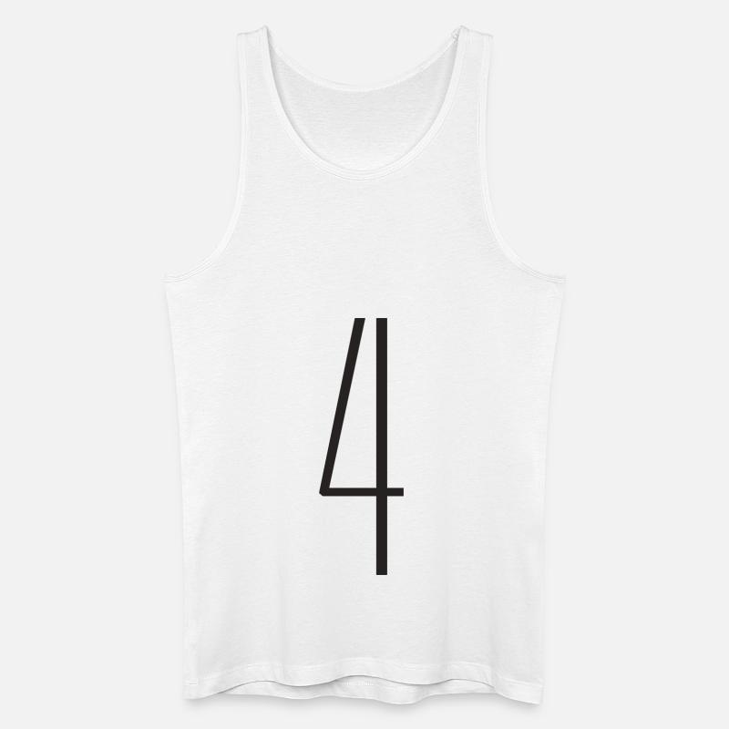 4 - Männer Bio Tank Top - Weiß