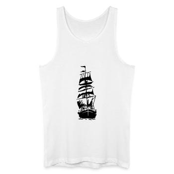 Ship - Men’s Organic Tank Top - white - Front