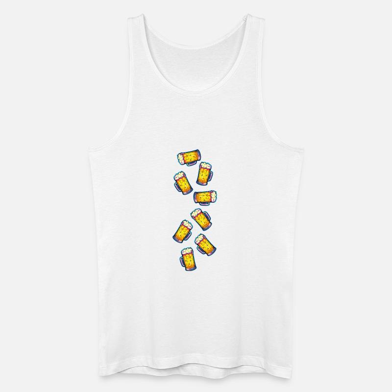 Bier Prost Bierglas Bierkrug - Männer Bio Tank Top - Weiß