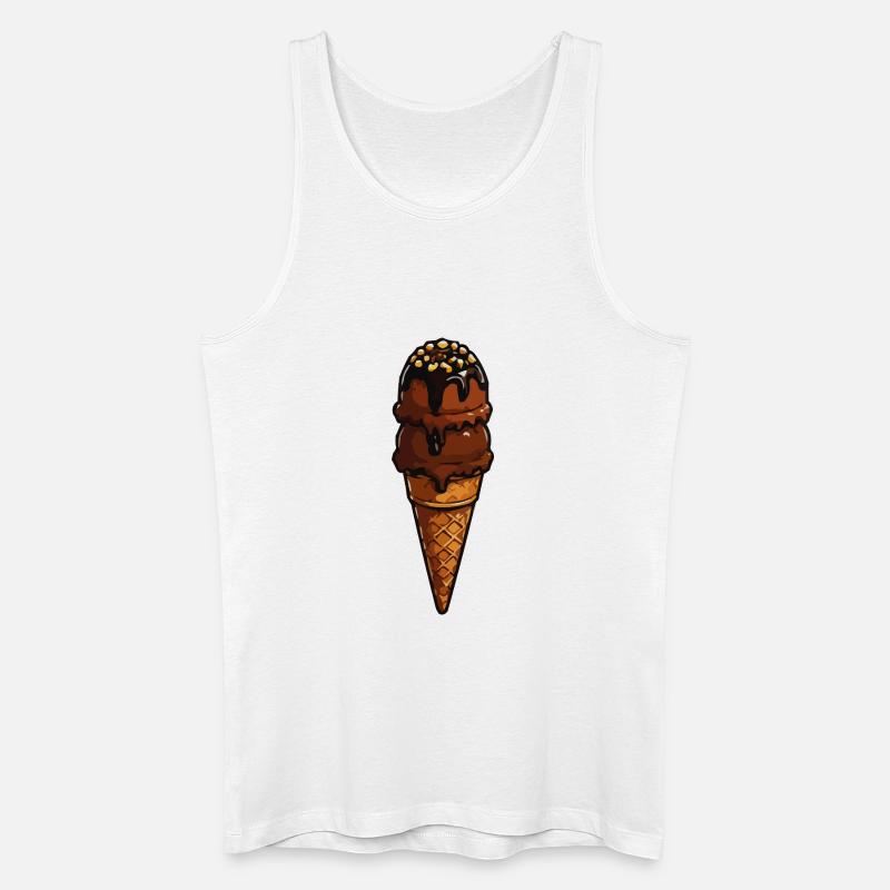 Schoko Eistütenzauber - Männer Bio Tank Top - Weiß