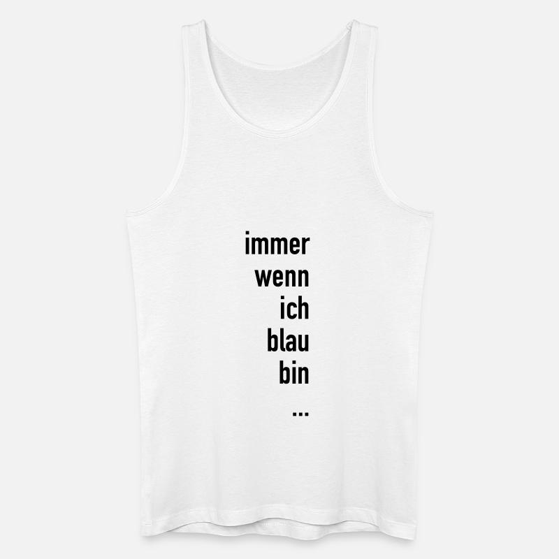 Blau Sein - Männer Bio Tank Top - Weiß