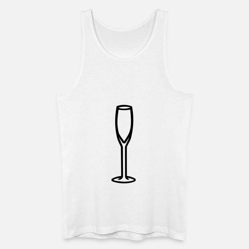 sektglas - Männer Bio Tank Top - Weiß