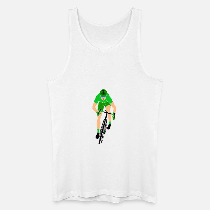 Sprinter auf dem Rennrad - Männer Bio Tank Top - Weiß